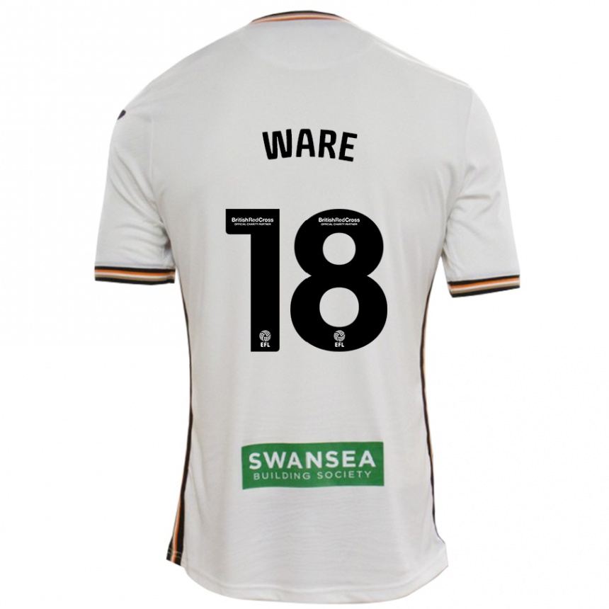 Enfant Football Maillot Phoebe Ware #18 Blanc Tenues Domicile 2024/25