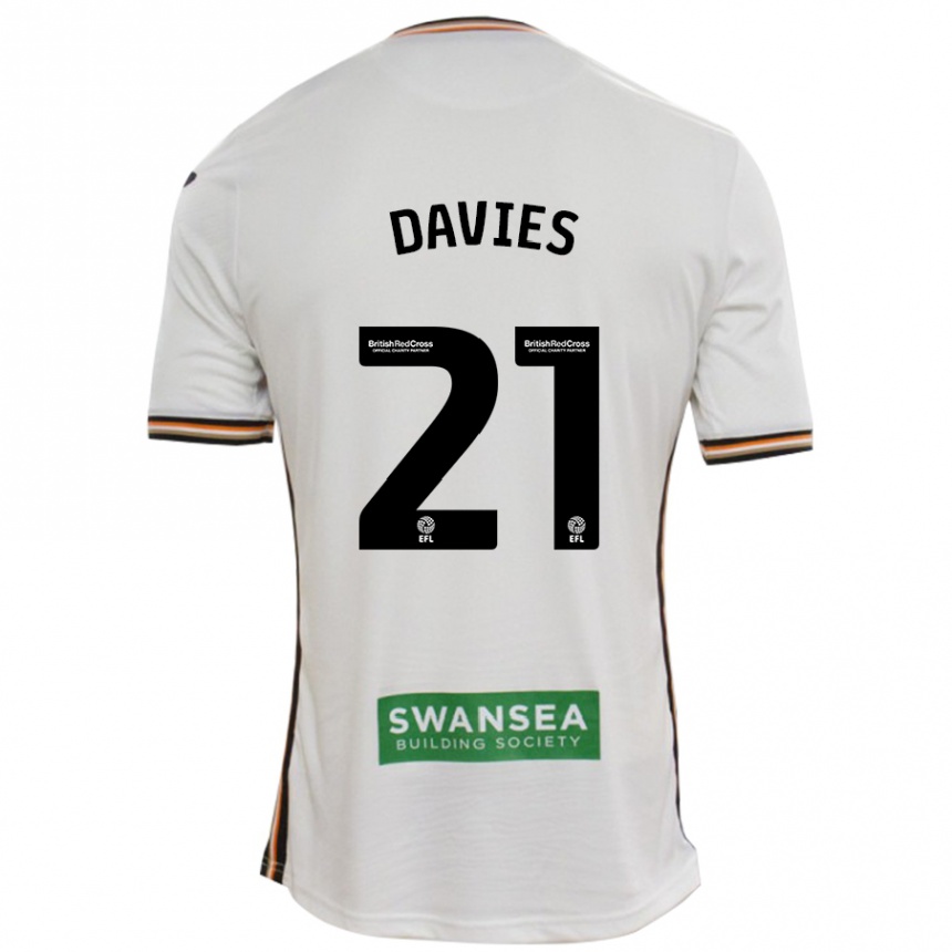 Enfant Football Maillot Laura Davies #21 Blanc Tenues Domicile 2024/25