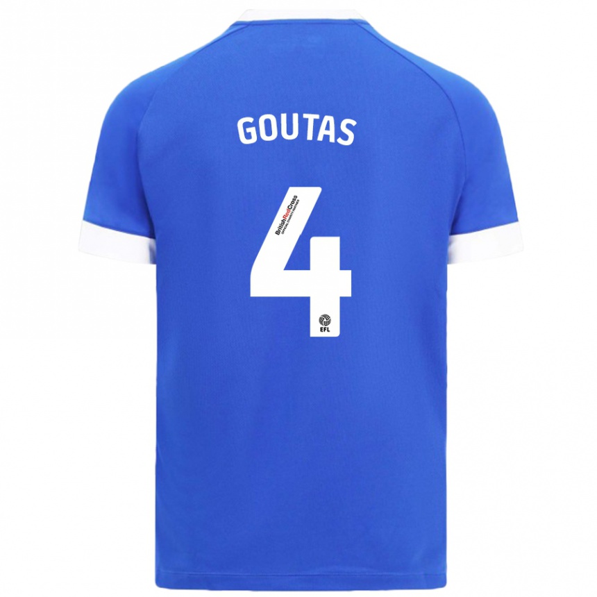 Enfant Football Maillot Dimitrios Goutas #4 Bleu Ciel Tenues Domicile 2024/25