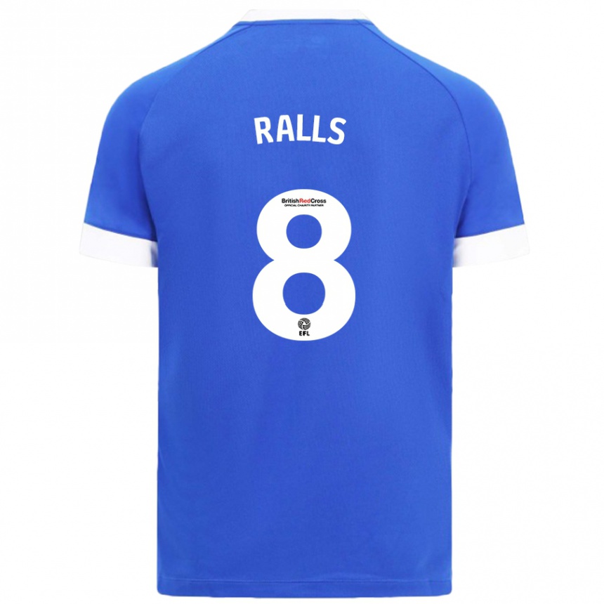 Enfant Football Maillot Joe Ralls #8 Bleu Ciel Tenues Domicile 2024/25