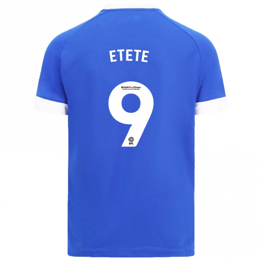 Enfant Football Maillot Kion Etete #9 Bleu Ciel Tenues Domicile 2024/25