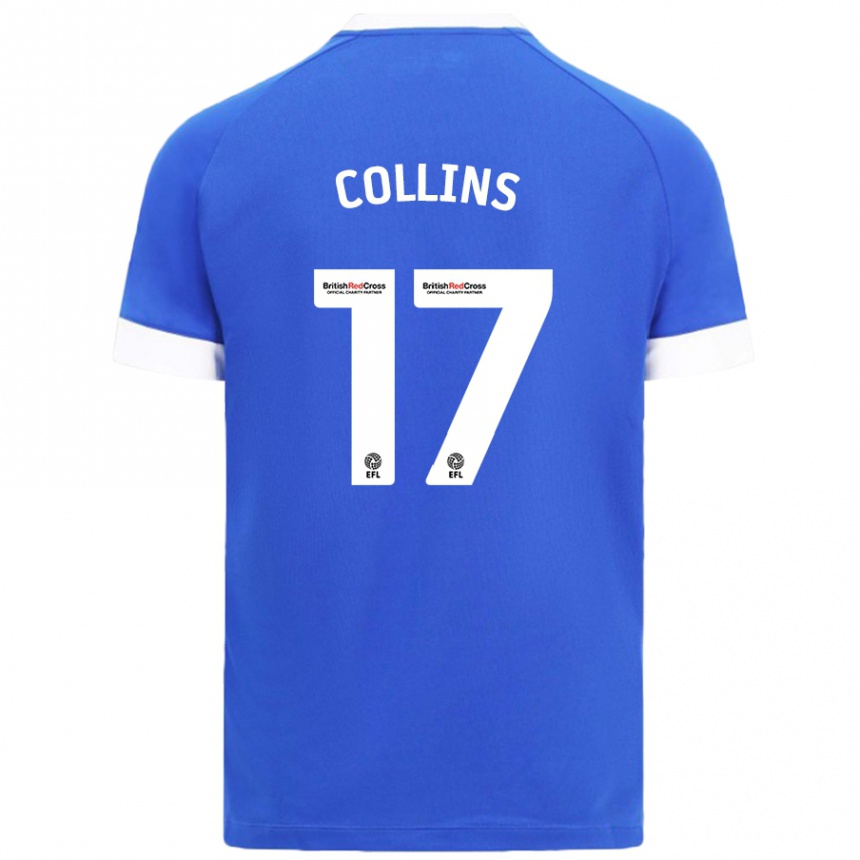 Enfant Football Maillot Jamilu Collins #17 Bleu Ciel Tenues Domicile 2024/25