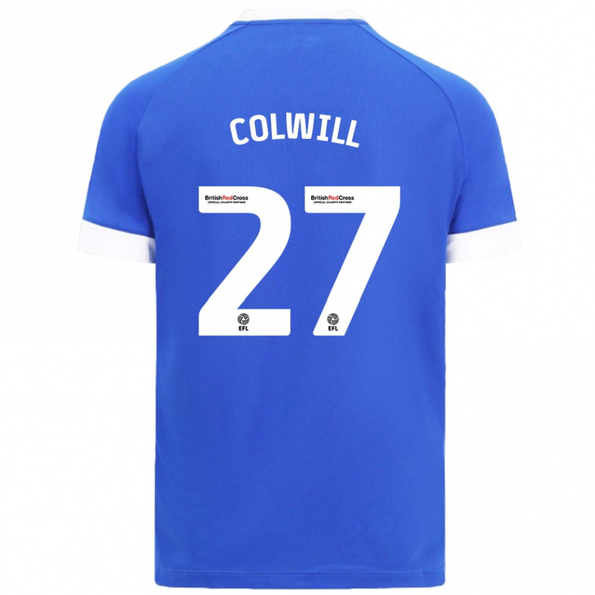 Enfant Football Maillot Rubin Colwill #27 Bleu Ciel Tenues Domicile 2024/25