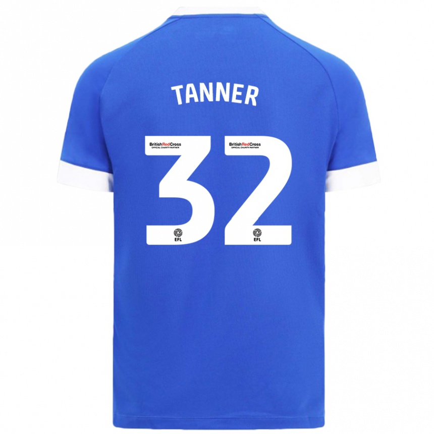 Enfant Football Maillot Ollie Tanner #32 Bleu Ciel Tenues Domicile 2024/25