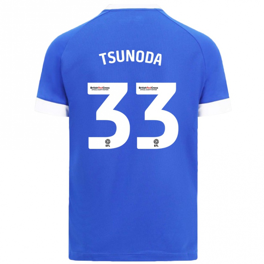 Enfant Football Maillot Ryotaro Tsunoda #33 Bleu Ciel Tenues Domicile 2024/25