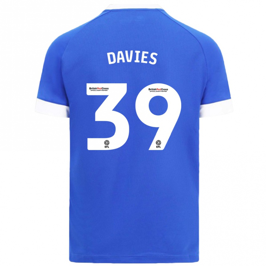 Enfant Football Maillot Isaak Davies #39 Bleu Ciel Tenues Domicile 2024/25