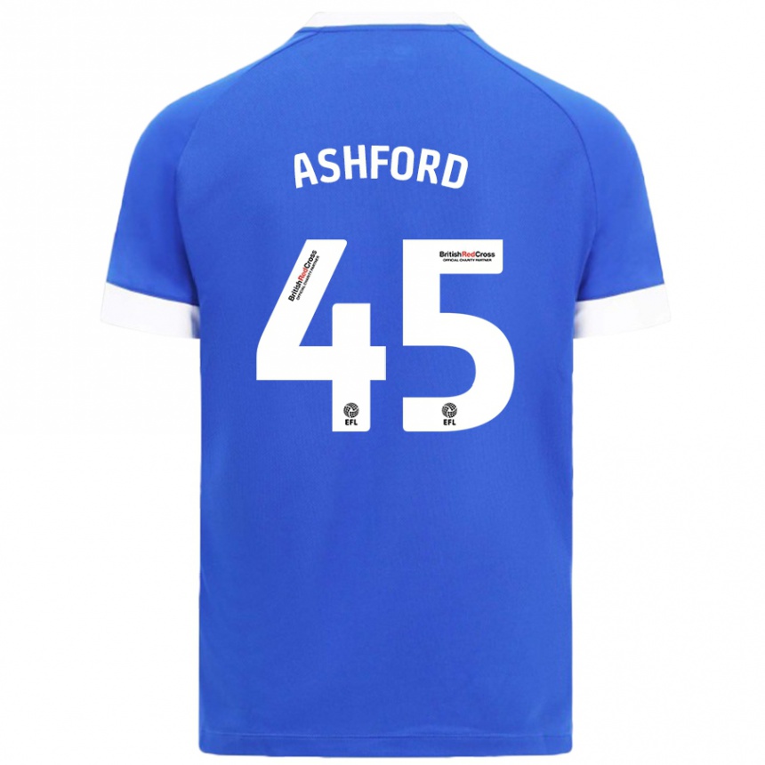 Enfant Football Maillot Cian Ashford #45 Bleu Ciel Tenues Domicile 2024/25