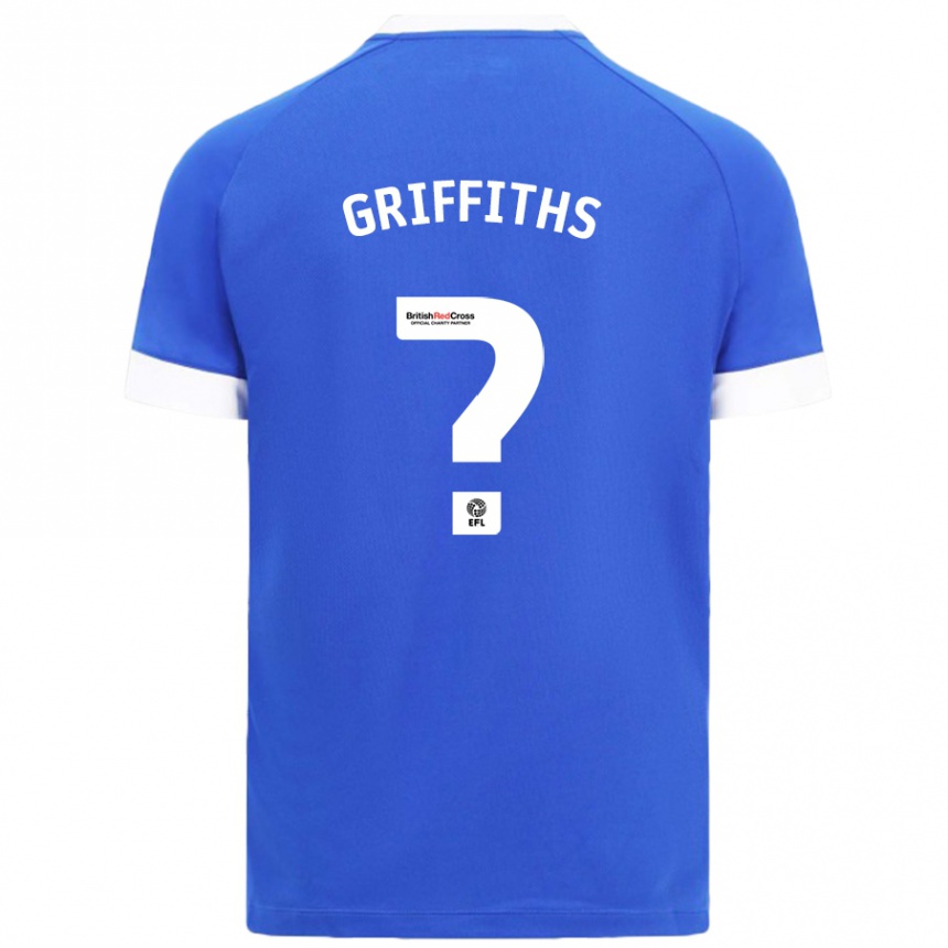 Enfant Football Maillot Ewan Griffiths #0 Bleu Ciel Tenues Domicile 2024/25