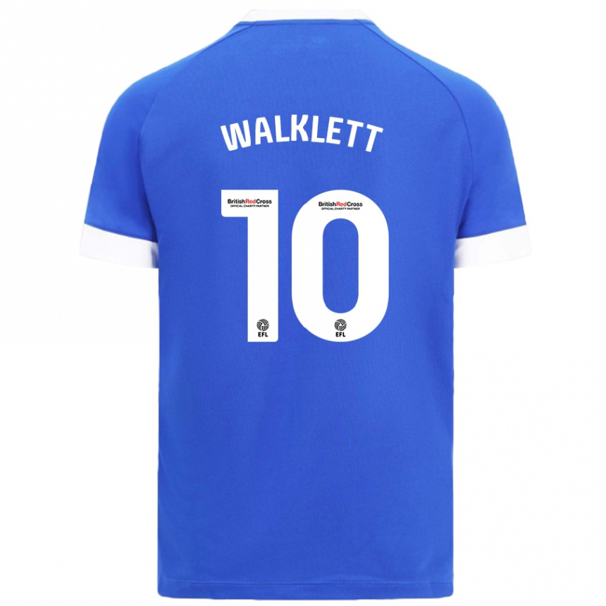 Enfant Football Maillot Kerry Walklett #10 Bleu Ciel Tenues Domicile 2024/25