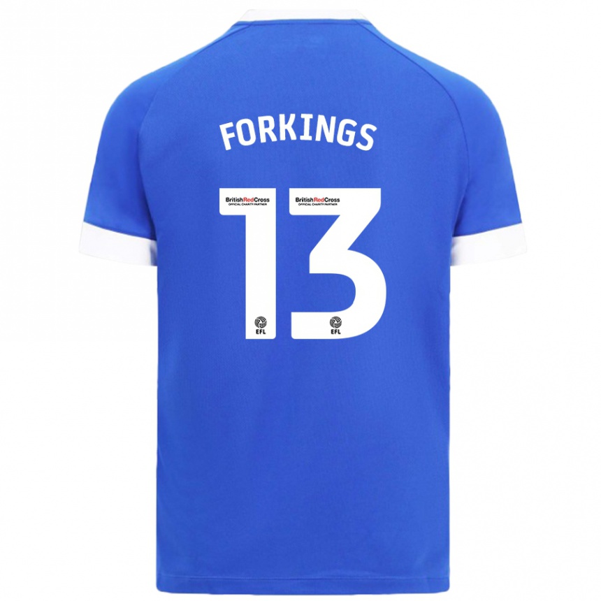 Enfant Football Maillot Amelia Forkings #13 Bleu Ciel Tenues Domicile 2024/25