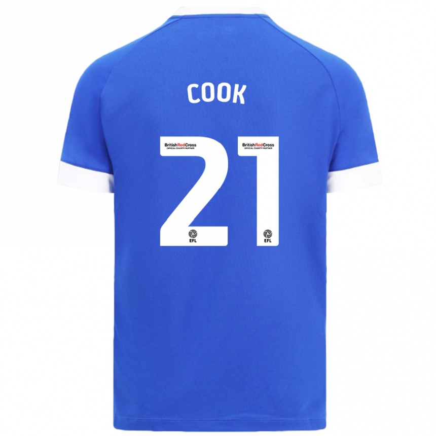 Enfant Football Maillot Mikayla Cook #21 Bleu Ciel Tenues Domicile 2024/25