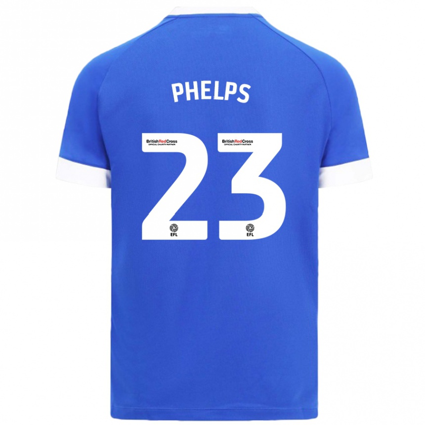 Enfant Football Maillot Anna Phelps #23 Bleu Ciel Tenues Domicile 2024/25