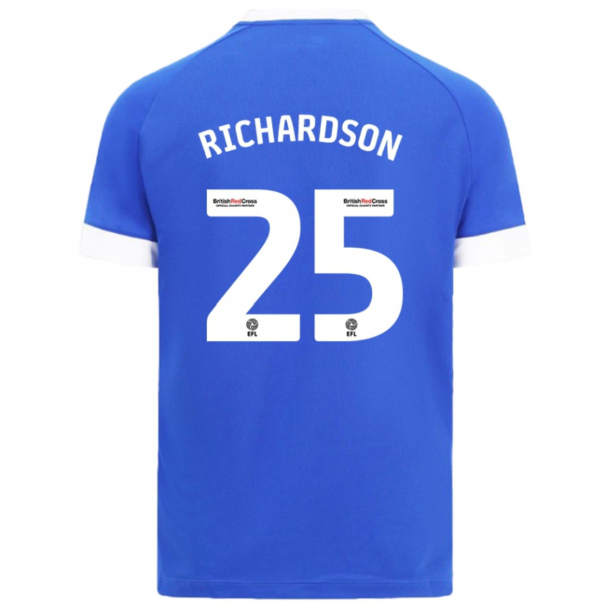 Enfant Football Maillot Tija Richardson #25 Bleu Ciel Tenues Domicile 2024/25