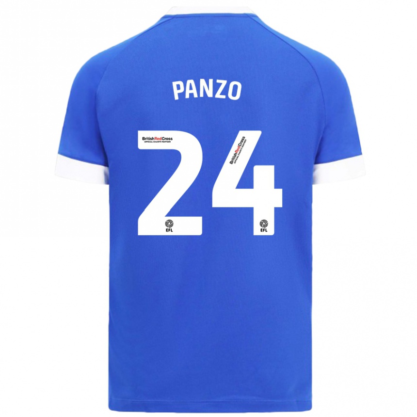 Enfant Football Maillot Jonathan Panzo #24 Bleu Ciel Tenues Domicile 2024/25