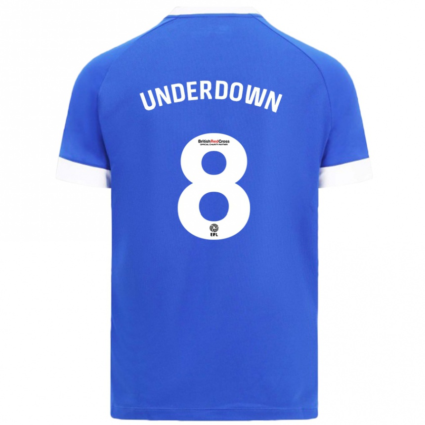 Enfant Football Maillot Kanisha Underdown #8 Bleu Ciel Tenues Domicile 2024/25