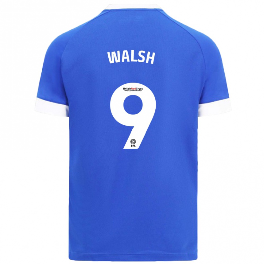 Enfant Football Maillot Catherine Walsh #9 Bleu Ciel Tenues Domicile 2024/25