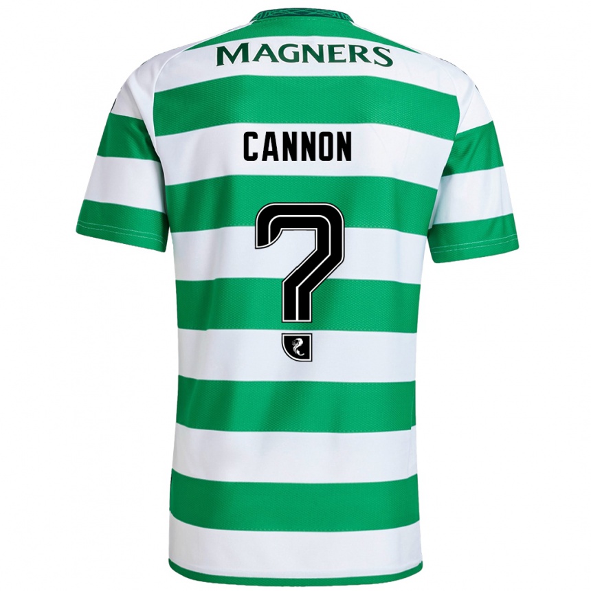 Enfant Football Maillot Aidan Cannon #0 Vert Blanc Tenues Domicile 2024/25