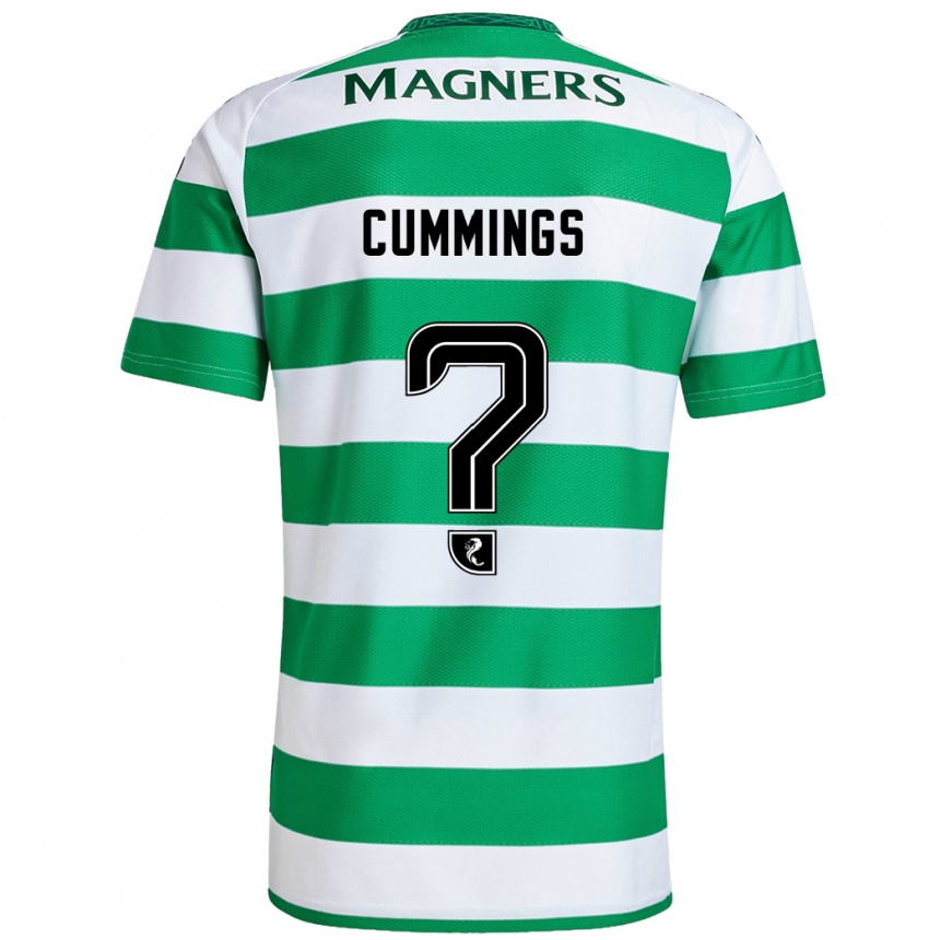 Enfant Football Maillot Daniel Cummings #0 Vert Blanc Tenues Domicile 2024/25