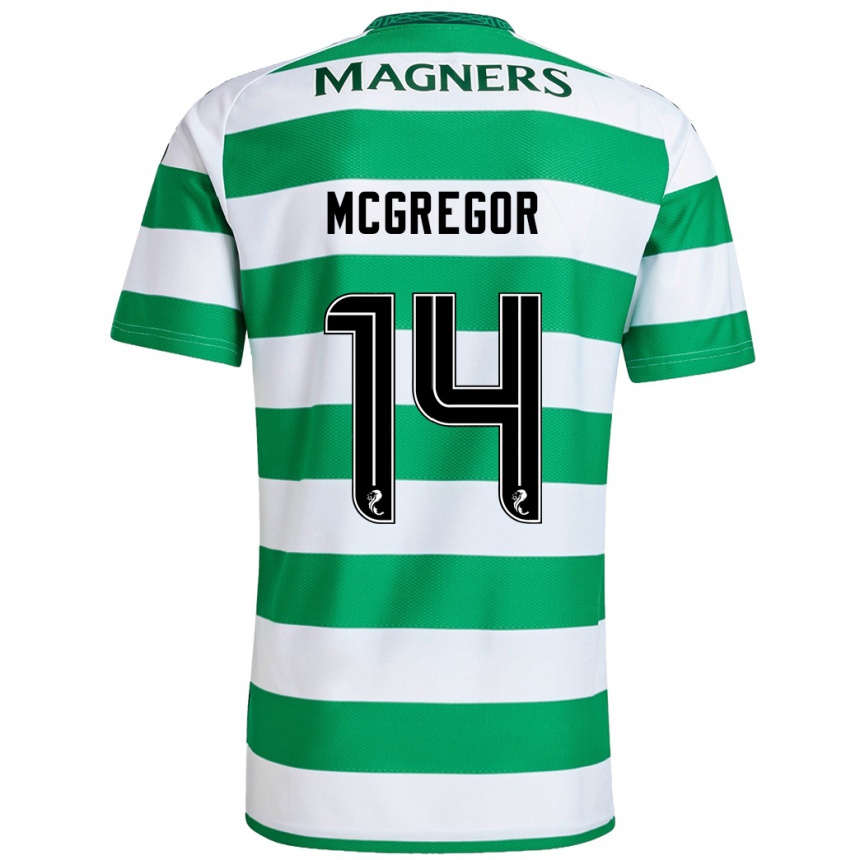 Enfant Football Maillot Shannon Mcgregor #14 Vert Blanc Tenues Domicile 2024/25