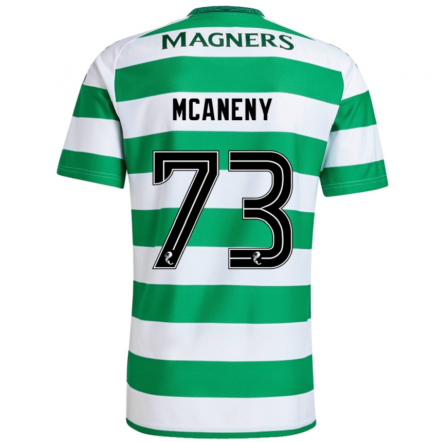 Enfant Football Maillot Maria Mcaneny #73 Vert Blanc Tenues Domicile 2024/25