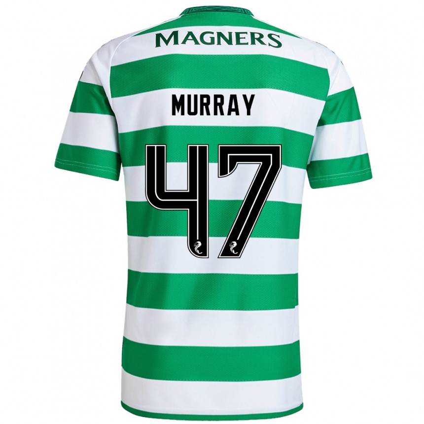 Enfant Football Maillot Dane Murray #47 Vert Blanc Tenues Domicile 2024/25