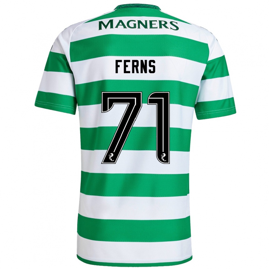 Enfant Football Maillot Abbie Ferns #71 Vert Blanc Tenues Domicile 2024/25