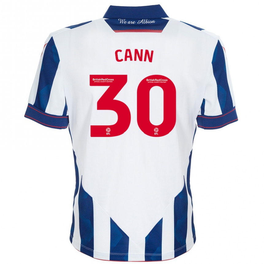 Enfant Football Maillot Ted Cann #30 Blanc Bleu Foncé Tenues Domicile 2024/25