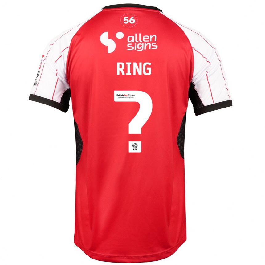 Enfant Football Maillot Erik Ring #0 Blanc Tenues Domicile 2024/25