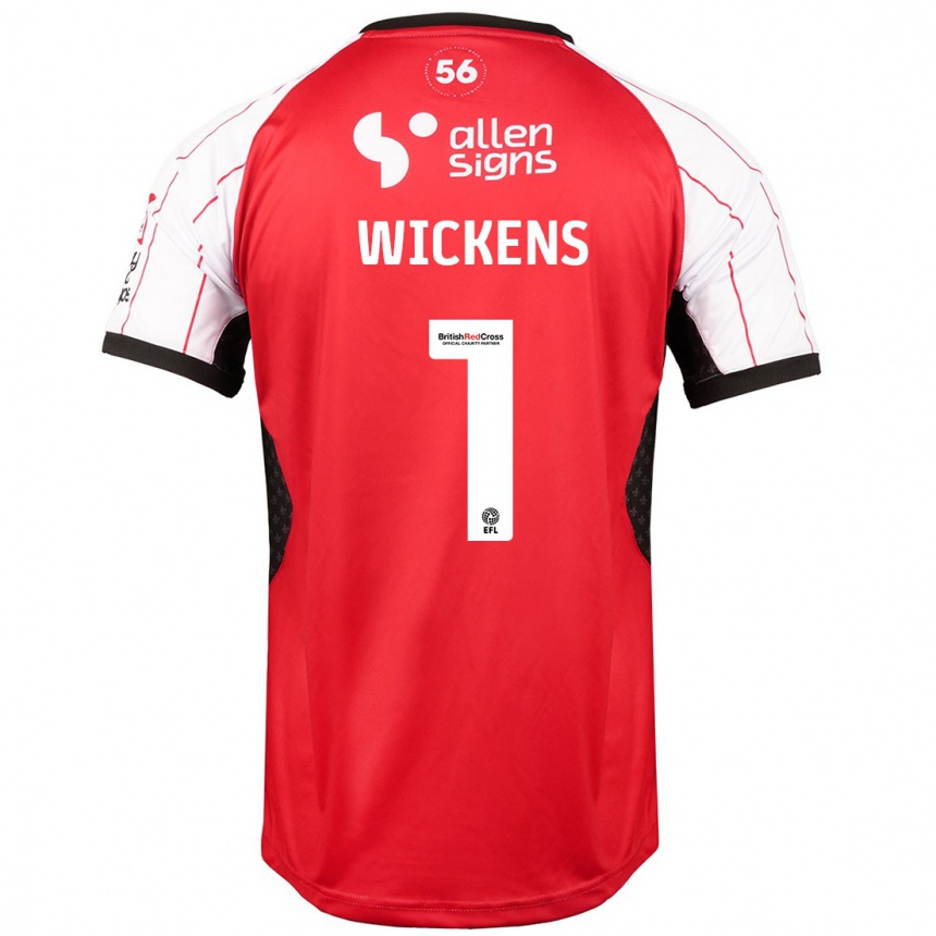 Enfant Football Maillot George Wickens #1 Blanc Tenues Domicile 2024/25