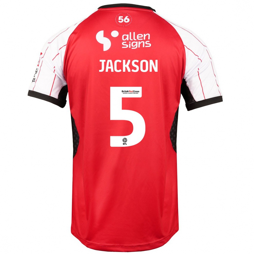 Enfant Football Maillot Adam Jackson #5 Blanc Tenues Domicile 2024/25