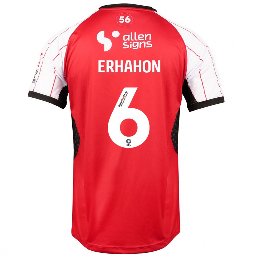 Enfant Football Maillot Ethan Erhahon #6 Blanc Tenues Domicile 2024/25