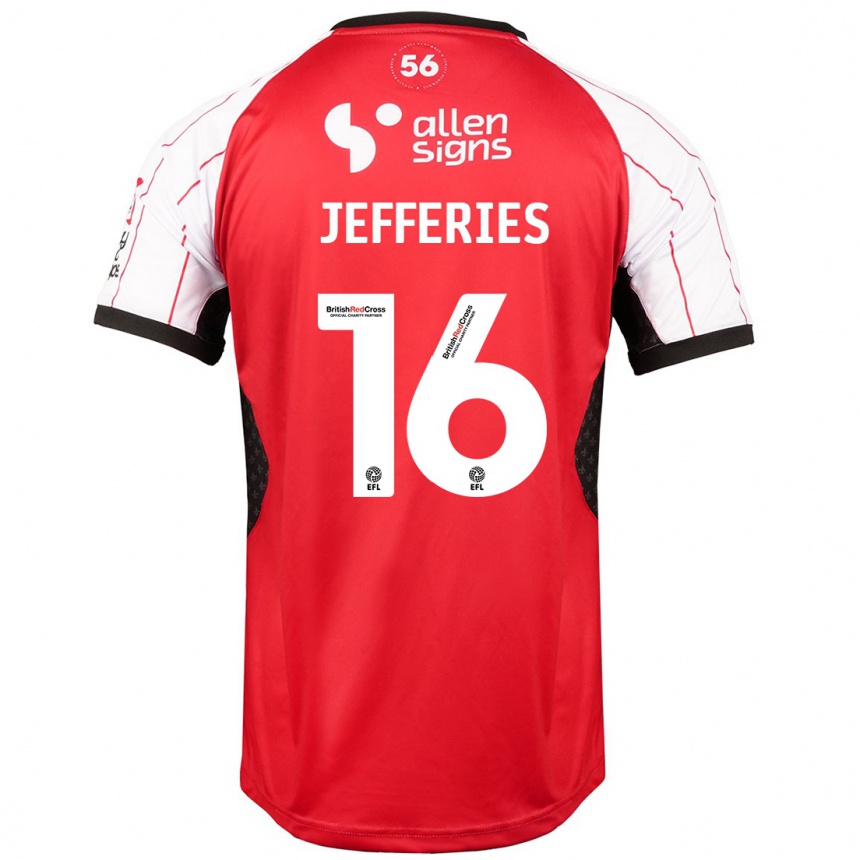 Enfant Football Maillot Dom Jefferies #16 Blanc Tenues Domicile 2024/25