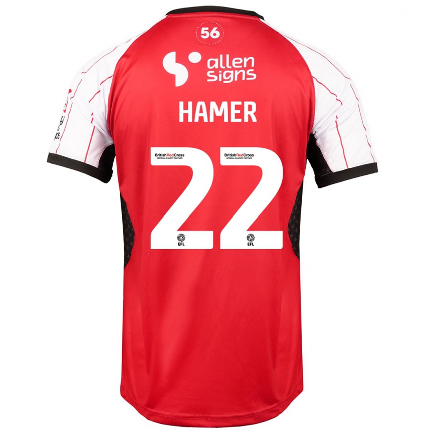 Enfant Football Maillot Tom Hamer #22 Blanc Tenues Domicile 2024/25