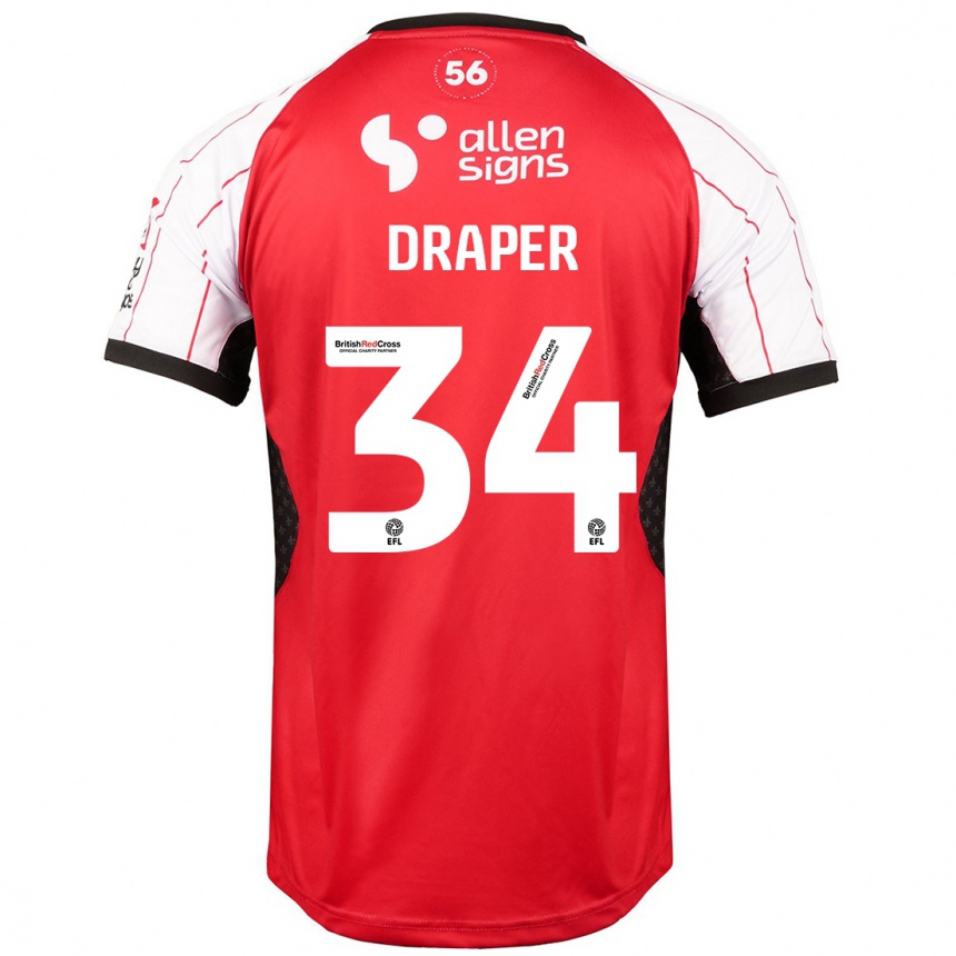 Enfant Football Maillot Freddie Draper #34 Blanc Tenues Domicile 2024/25