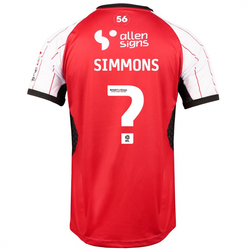 Enfant Football Maillot Noah Simmons #0 Blanc Tenues Domicile 2024/25