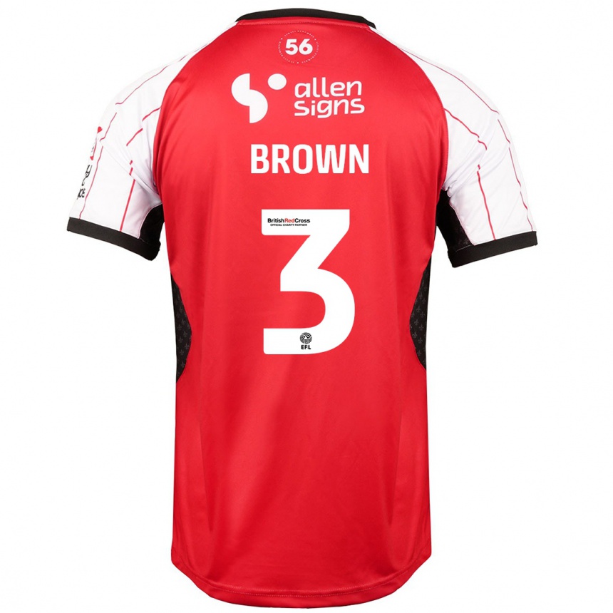 Enfant Football Maillot Jaden Brown #3 Blanc Tenues Domicile 2024/25