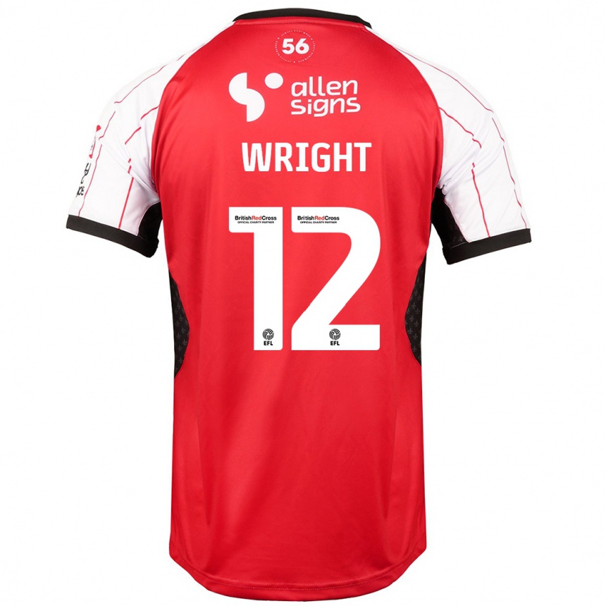 Enfant Football Maillot Jordan Wright #12 Blanc Tenues Domicile 2024/25