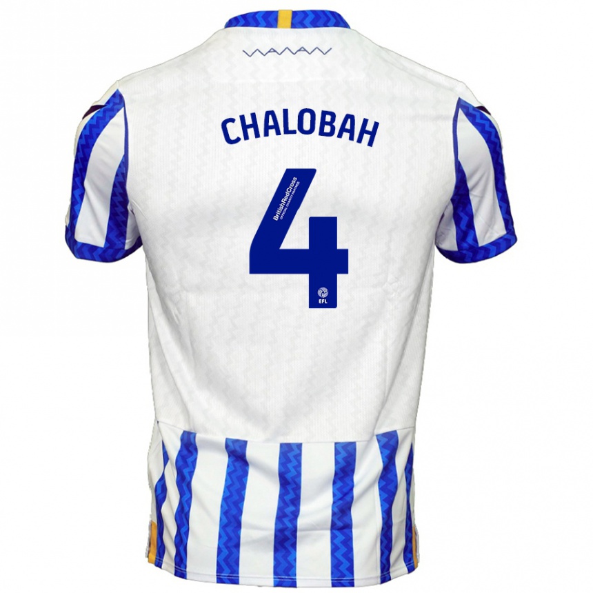 Enfant Football Maillot Nathaniel Chalobah #4 Bleu Blanc Tenues Domicile 2024/25