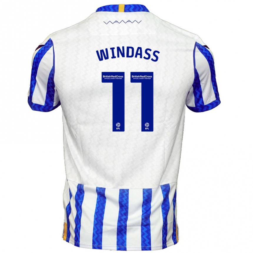 Enfant Football Maillot Josh Windass #11 Bleu Blanc Tenues Domicile 2024/25