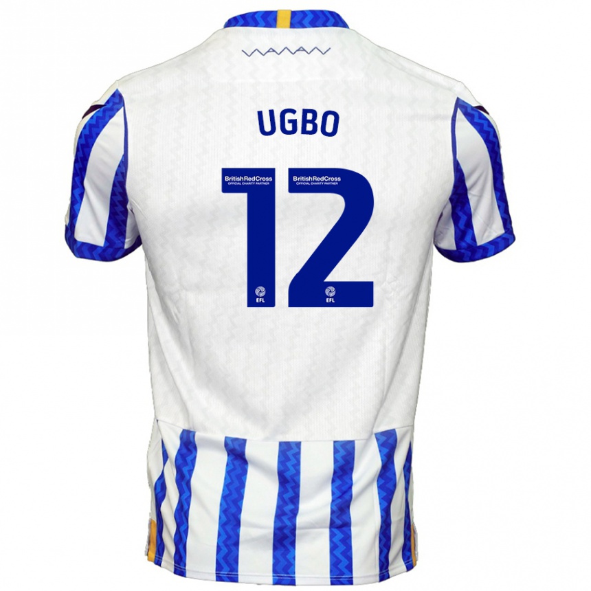 Enfant Football Maillot Iké Ugbo #12 Bleu Blanc Tenues Domicile 2024/25