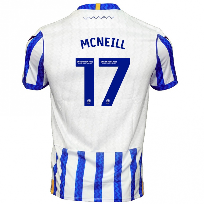 Enfant Football Maillot Charlie Mcneill #17 Bleu Blanc Tenues Domicile 2024/25