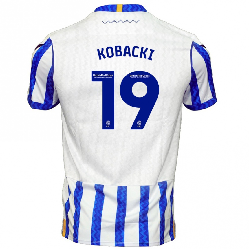 Enfant Football Maillot Olaf Kobacki #19 Bleu Blanc Tenues Domicile 2024/25