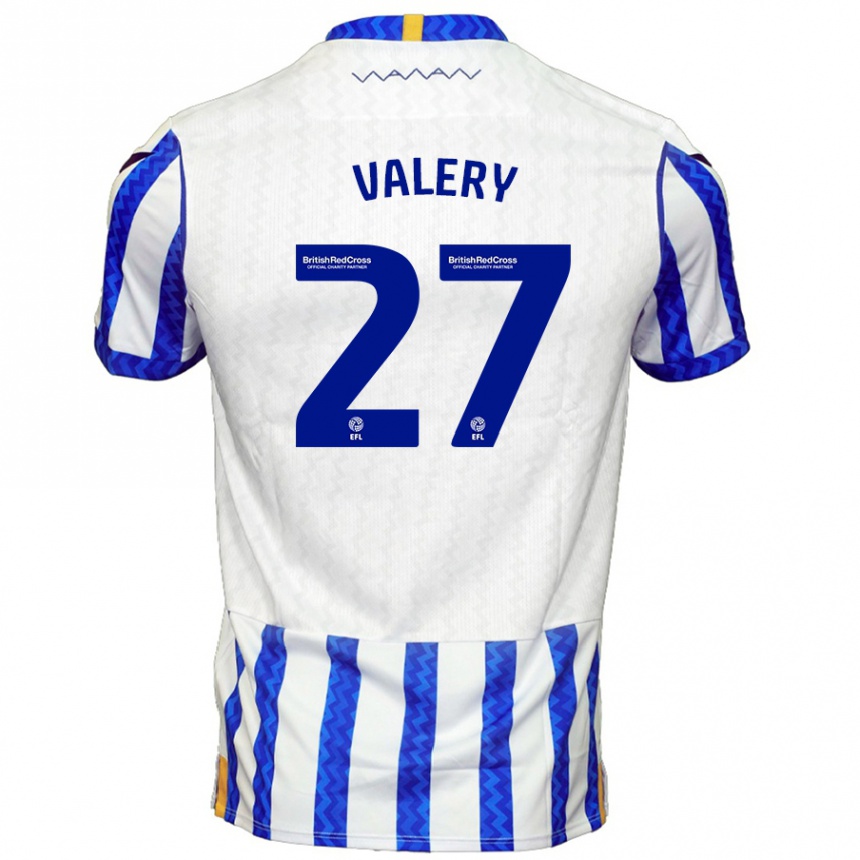 Enfant Football Maillot Yan Valery #27 Bleu Blanc Tenues Domicile 2024/25