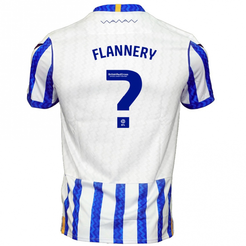 Enfant Football Maillot Cian Flannery #0 Bleu Blanc Tenues Domicile 2024/25