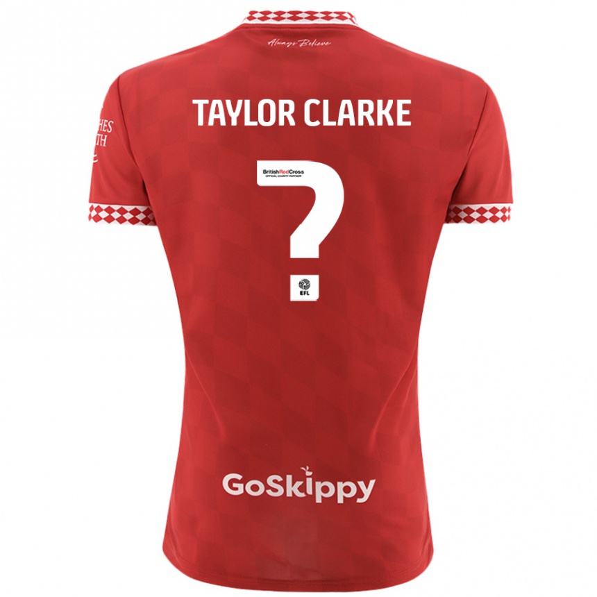 Enfant Football Maillot Omar Taylor-Clarke #0 Rouge Tenues Domicile 2024/25