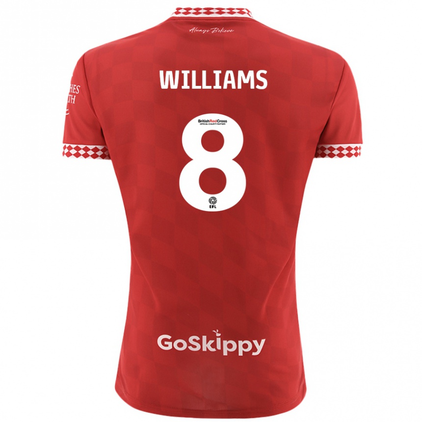 Enfant Football Maillot Joe Williams #8 Rouge Tenues Domicile 2024/25