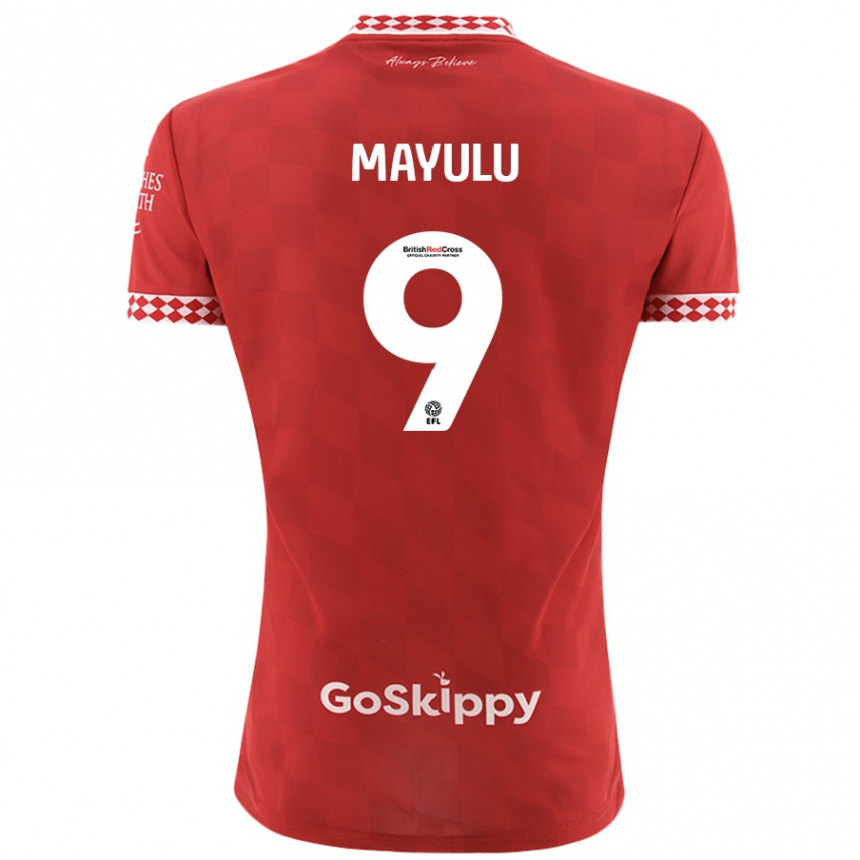 Enfant Football Maillot Fally Mayulu #9 Rouge Tenues Domicile 2024/25