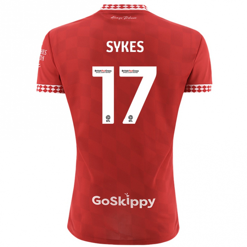 Enfant Football Maillot Mark Sykes #17 Rouge Tenues Domicile 2024/25