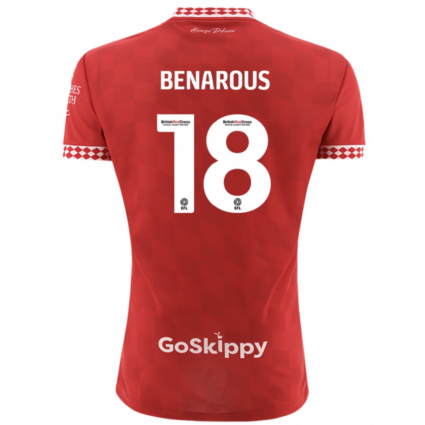 Enfant Football Maillot Ayman Benarous #18 Rouge Tenues Domicile 2024/25