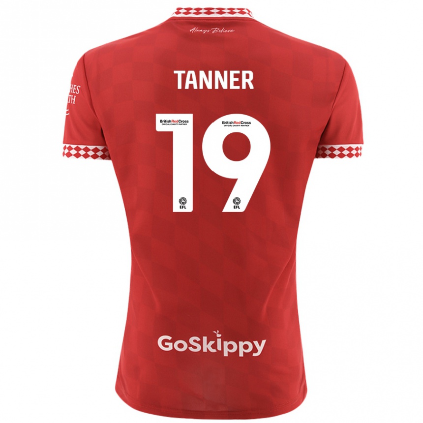 Enfant Football Maillot George Tanner #19 Rouge Tenues Domicile 2024/25